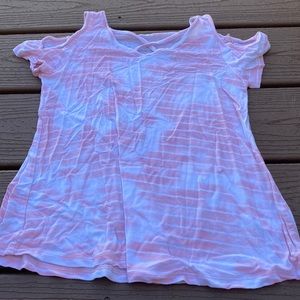 White and pink shirt from justice.